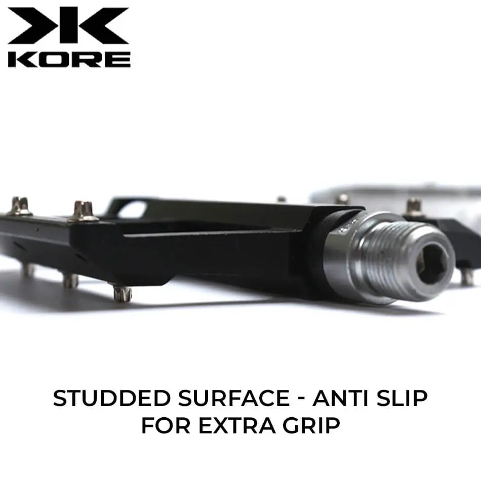 KORE K105 Bicycle Pedals – Made in Taiwan, 3 Bearings, Lightweight & Durable