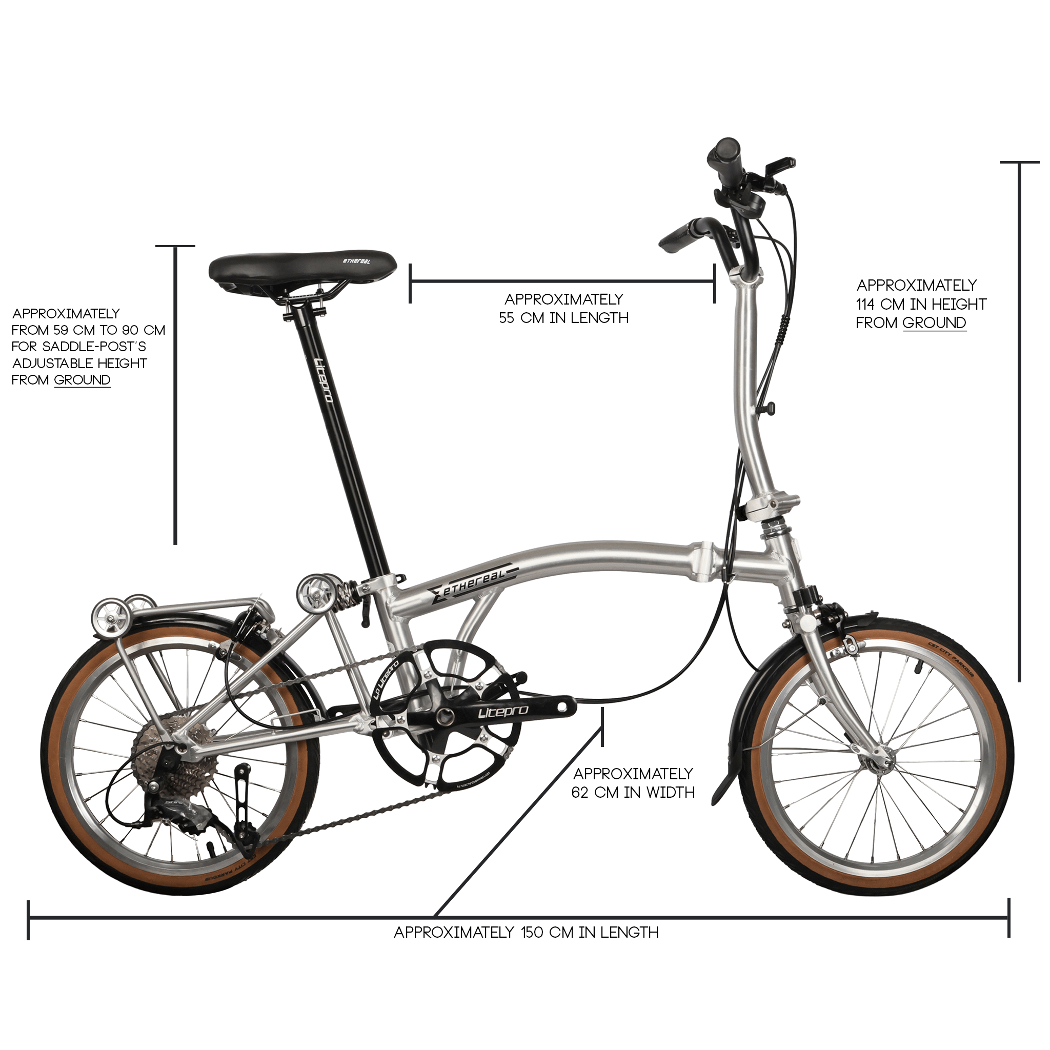 Ethereal Trifold A9 Lightweight Folding Bike The Bike Atrium