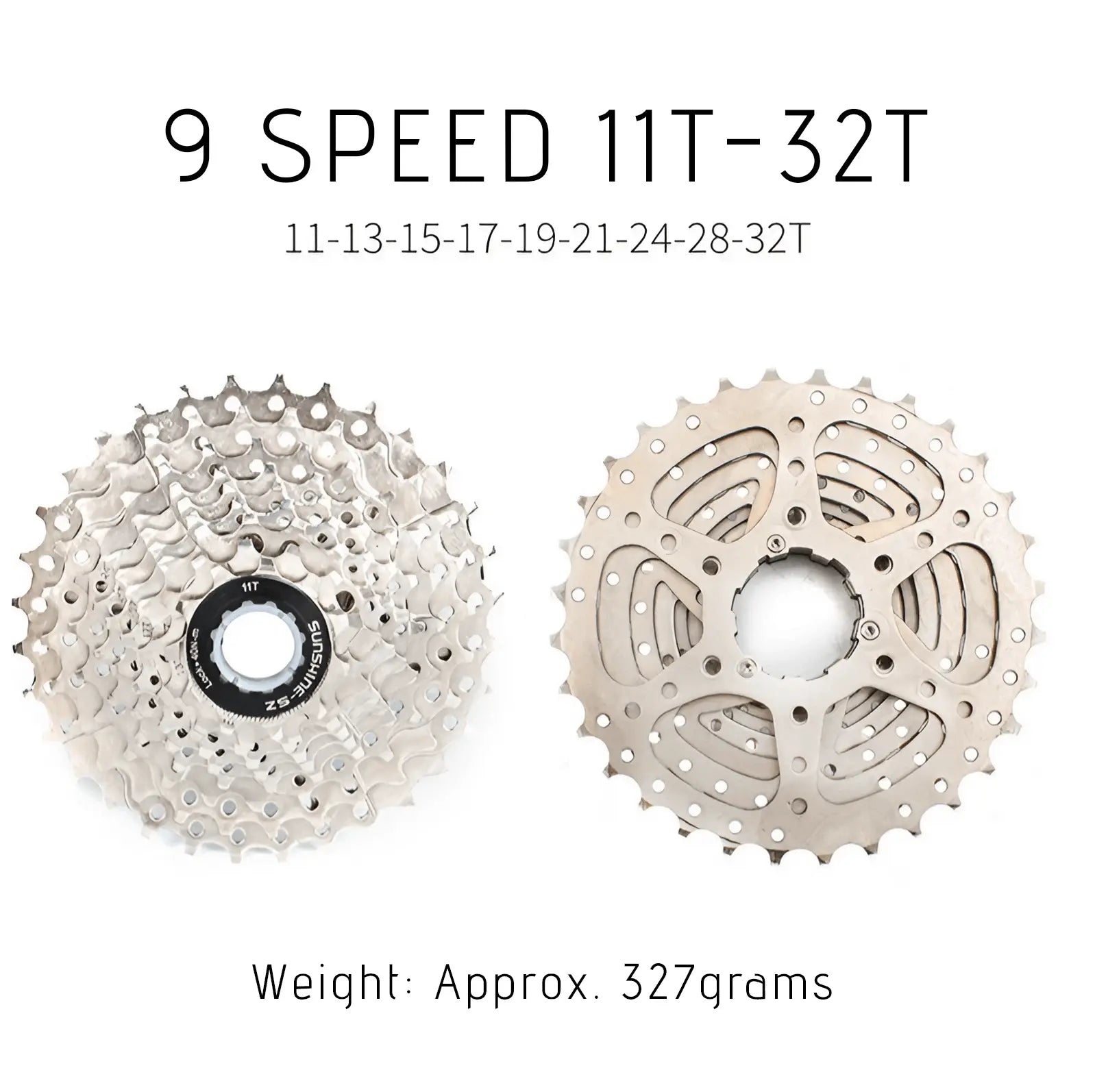 Sunshine SZ Brand Cassette - Compatible with Shimano and Sram Derailleurs