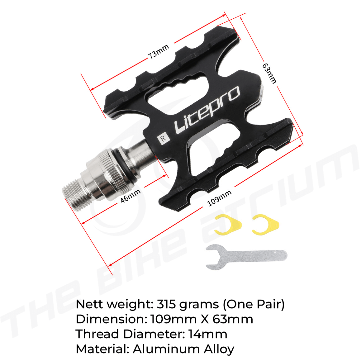 detachable bike pedals Litepro Detachable Pedals with Quick Release Feature – The Bike Atrium