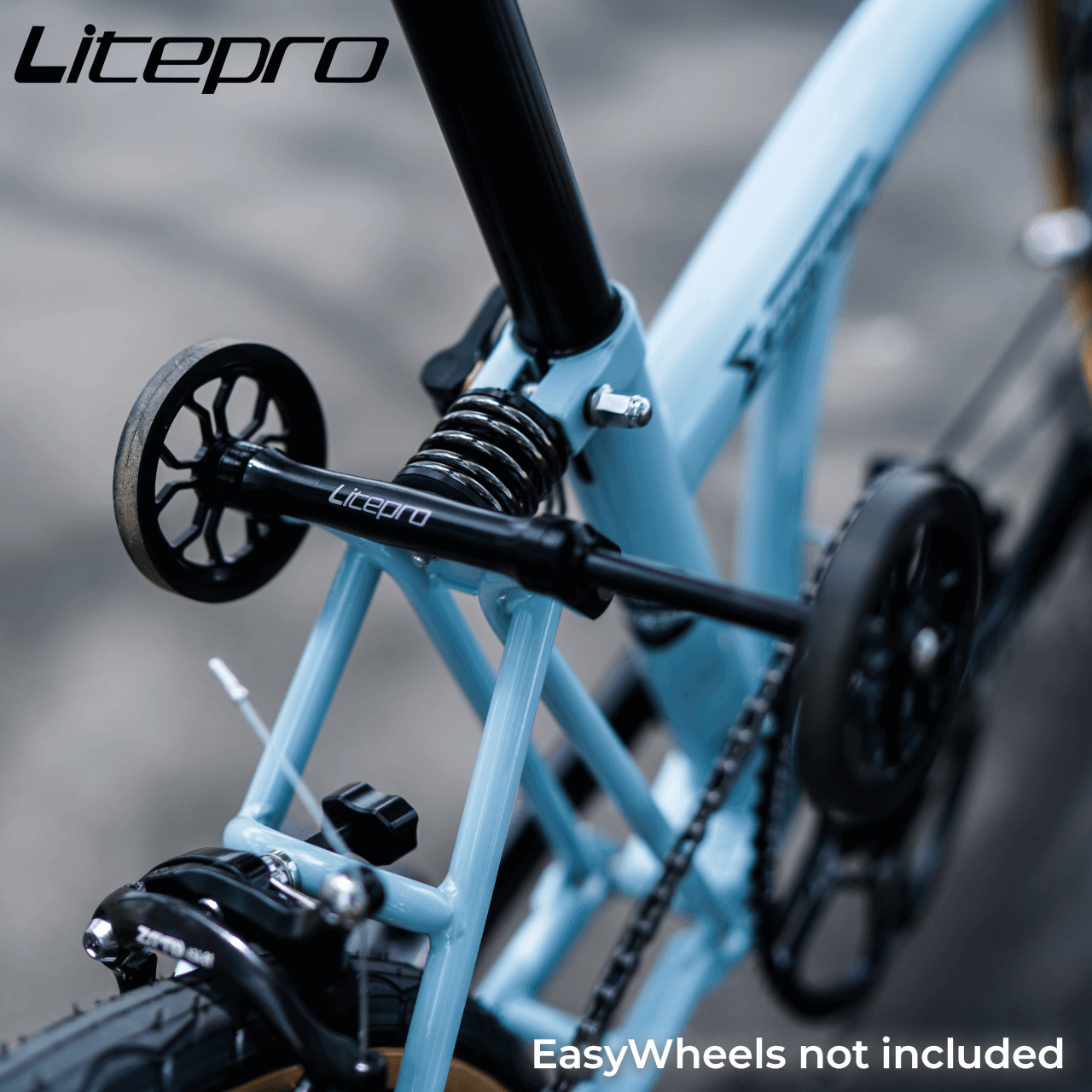 Litepro Easywheel Extension Rod Telescopic Bar Bike Aluminum Alloy Folding Bicycle Easy Wheel Rear Cargo Rack Parts For Brompton Bike 3sixty pikes royale