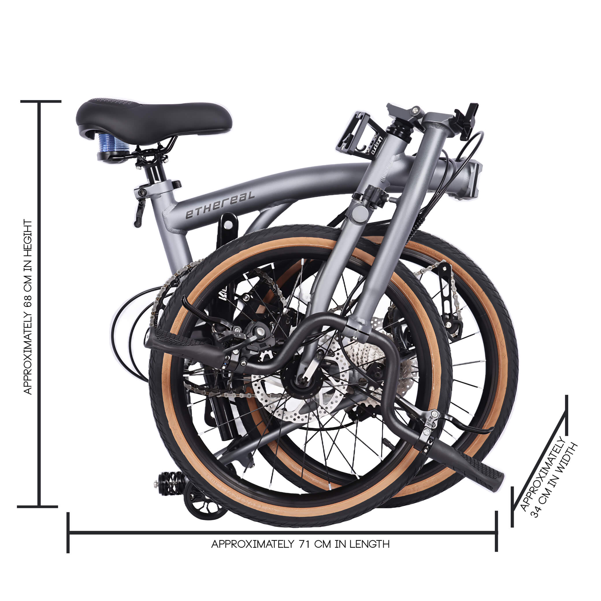 Ethereal Trifold A20 | 20-Inch Lightweight Aluminium Alloy Folding Bike | Full Hydraulic Brakes
