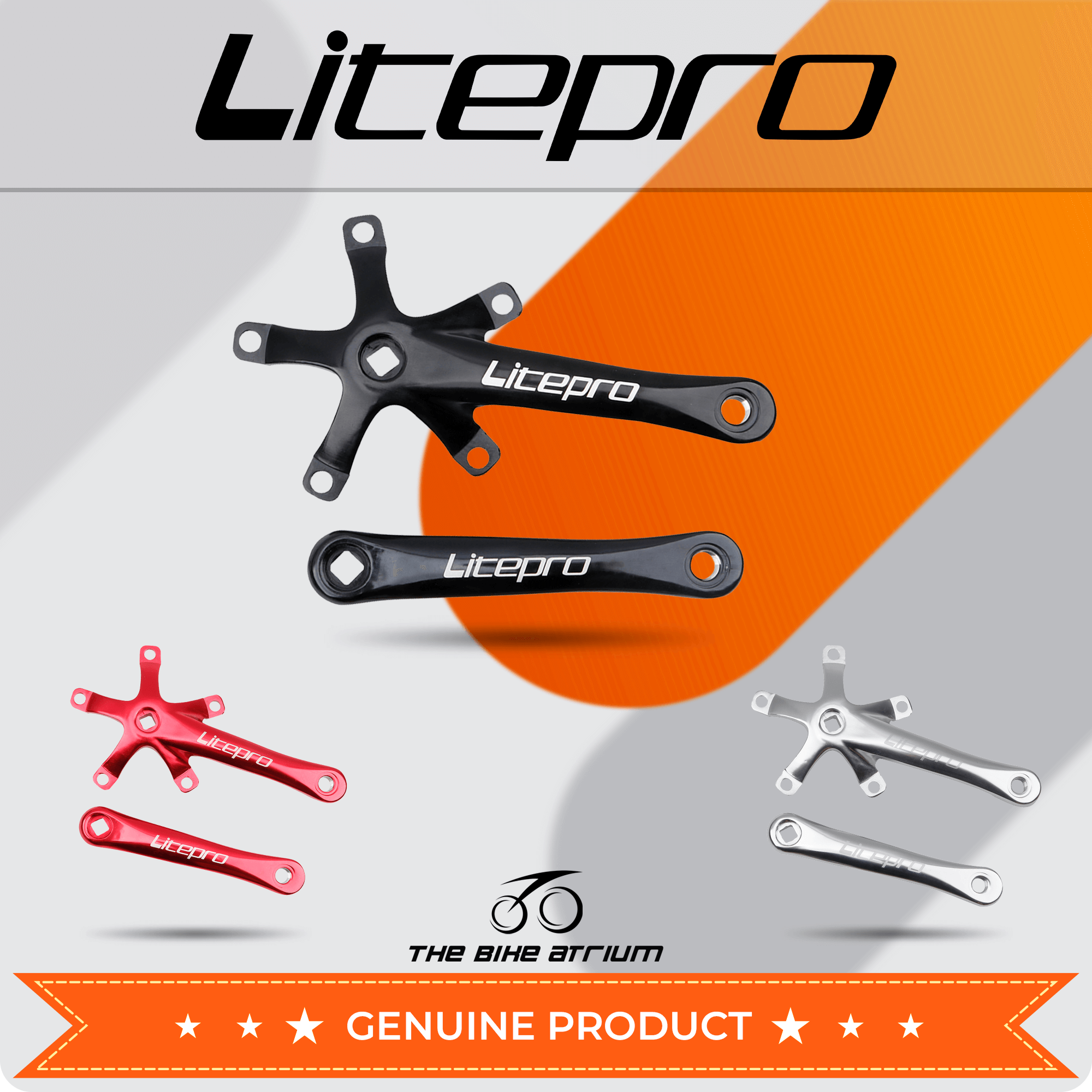 Litepro Square Taper Crank Arm Set | 170mm | BCD 130mm | Aluminum Alloy