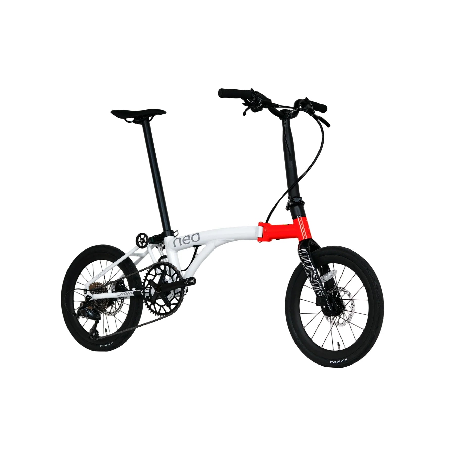 Java Neo Orange Color 16 Inch Carbon Fork Aluminium Frame